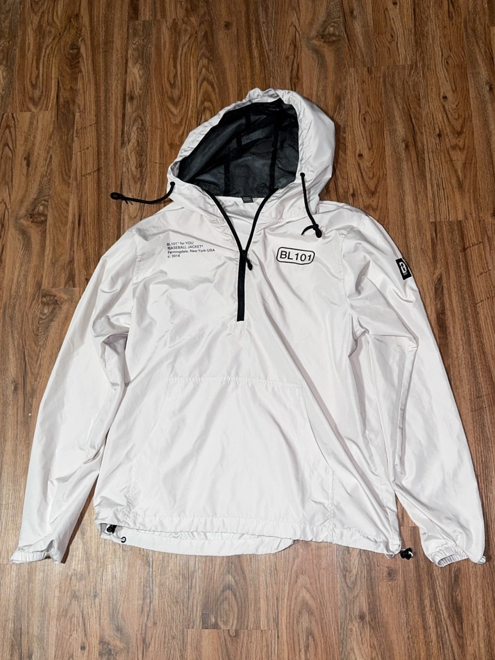 Baseball Lifestyle 101 "Ghost" Hooded Windbreaker Jacket - Size Medium